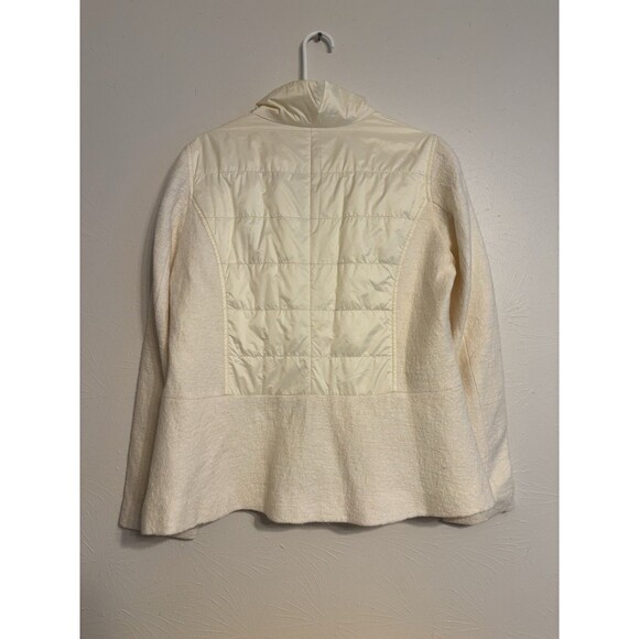 Madeleine 12 Medium Ivory Cream Jacket Coat Wool Zip - Picture 2 of 6